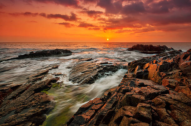istock Stormy sea at sunrise 488909313