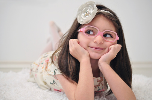 Adorable girl with glasses 