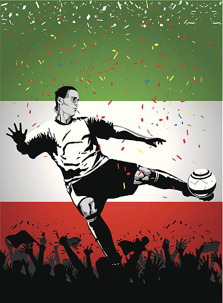 멕시코 soccer player - volley kick stock illustrations