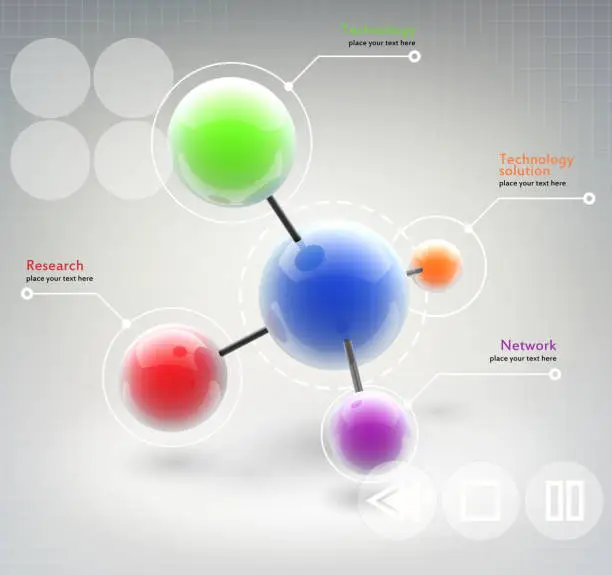 Vector illustration of Molecular structure