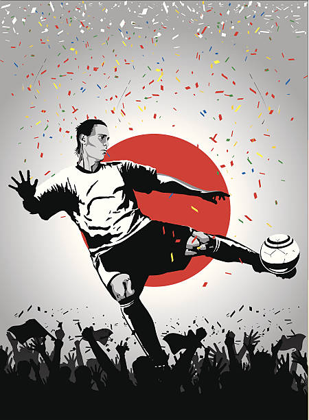 日本のサッカー選手 - ワールドカップ　日本人点のイラスト素材／クリップアート素材／マンガ素材／アイコン素材