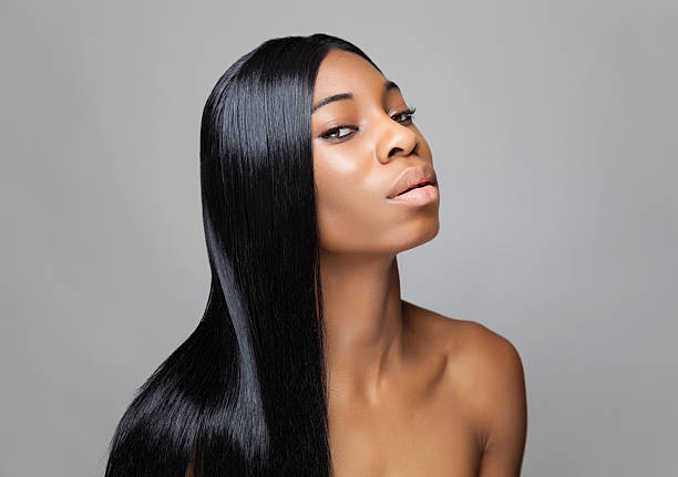 Black Beauty With Long Straight Hair Stock Photo - Download Image Now - Straight  Hair, Women, African Ethnicity - iStock