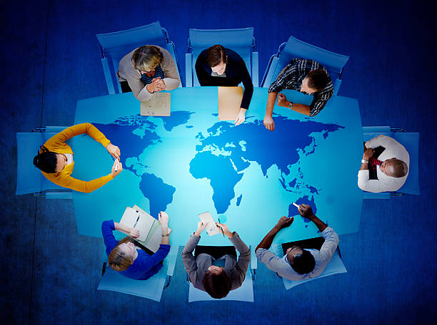 istock Group of Business People Discussing Global Issues 488914673