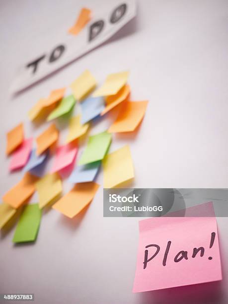 Taking Plan For The To Do List Stock Photo - Download Image Now - Adhesive Note, Checklist, Color Image