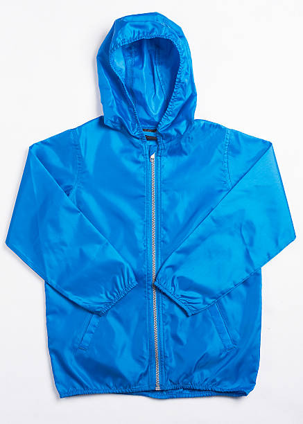 Blue Rain Coat with Hood
