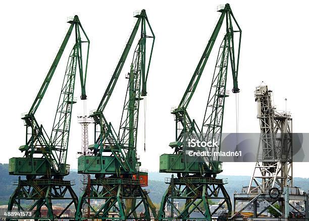 Port Crane Stock Photo - Download Image Now - Commercial Dock, Construction Machinery, Crane - Machinery