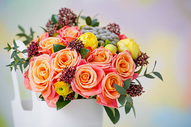 istock Closeup of delicate flower bouquet 488942695