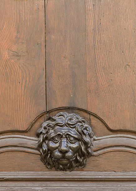 istock Lion Head on Door 488949566