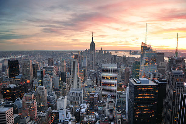istock New York City sunset 488952204