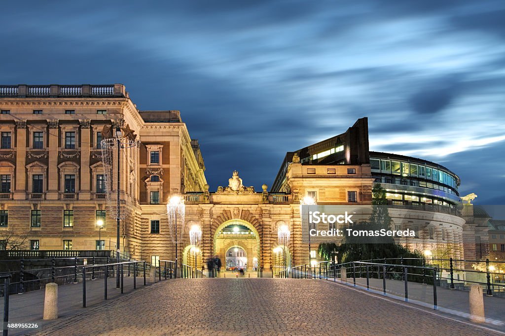 Stockholm, Sweden. Riksdag (parliament) building. 2015 Stock Photo