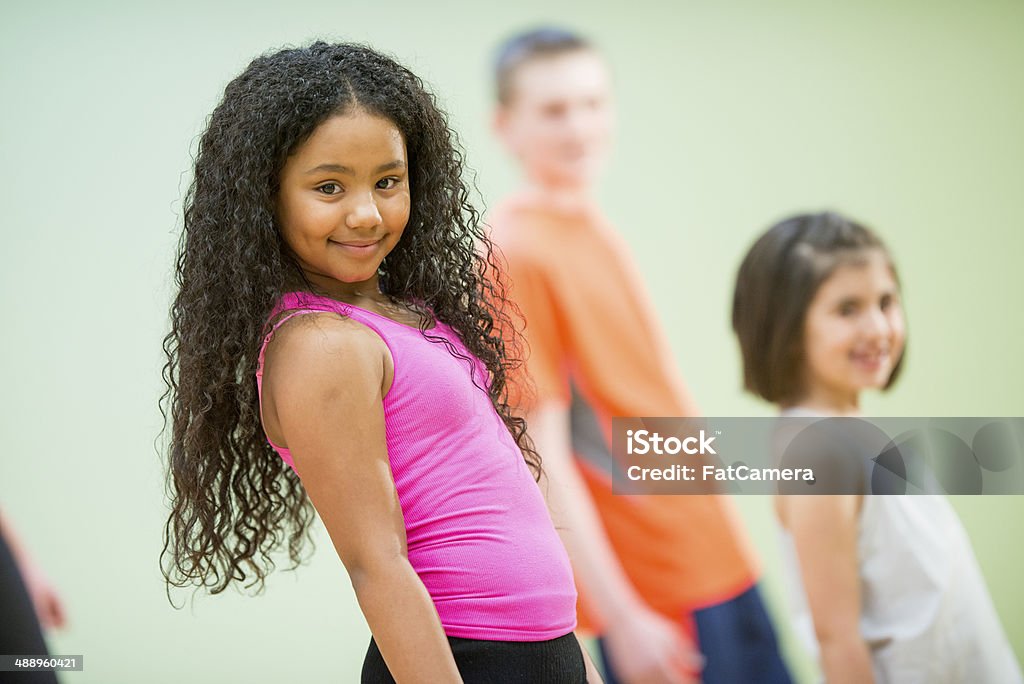 Kids Dance Fitness Dvierse group of kids in dance class. Active Lifestyle Stock Photo