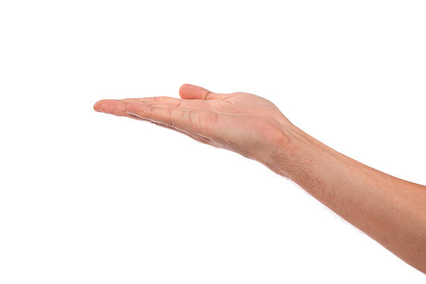istock Open palm hand gesture of male hand 488960637