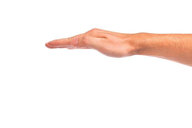 istock Open palm hand gesture of male hand 488960641