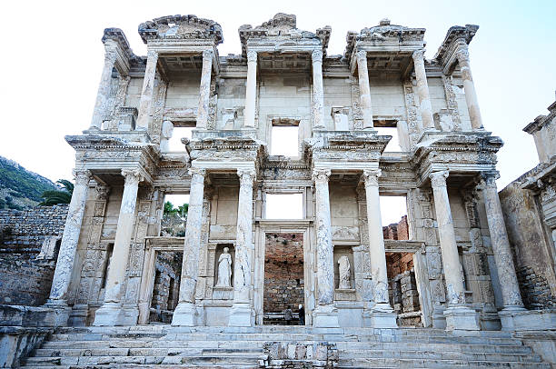 эфес, турция - ephesus greek culture temple greece стоковые фото и изображения
