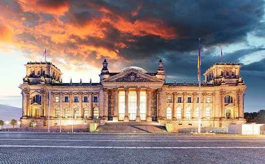 Berlin - Reichstag and sunrise, Germany