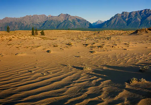 Chara sands and Mountains in Eastern Siberia