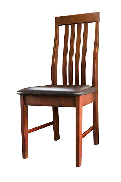 istock Brown wood chair 488965295