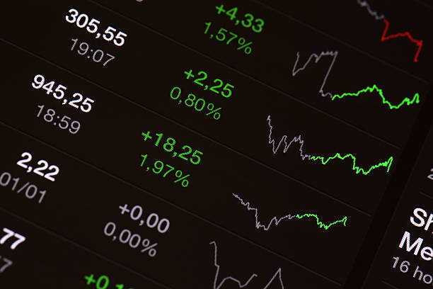 istock Stock board - market growth 488974298