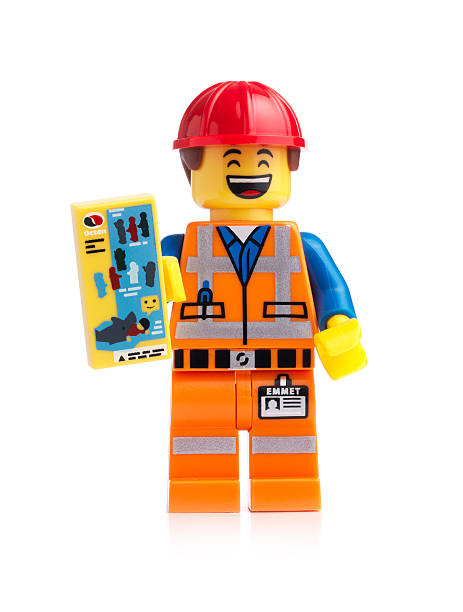 hard hat emmet - toy figurine plastic editorial photos et images de collection