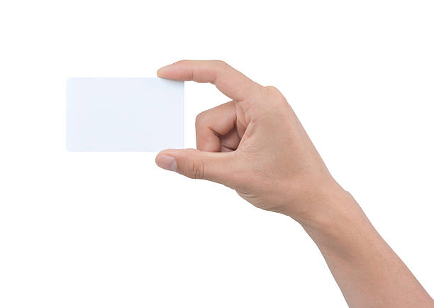 istock businessman hand holding card on white background 488976548
