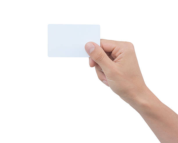 istock businessman hand holding card on white background 488976756
