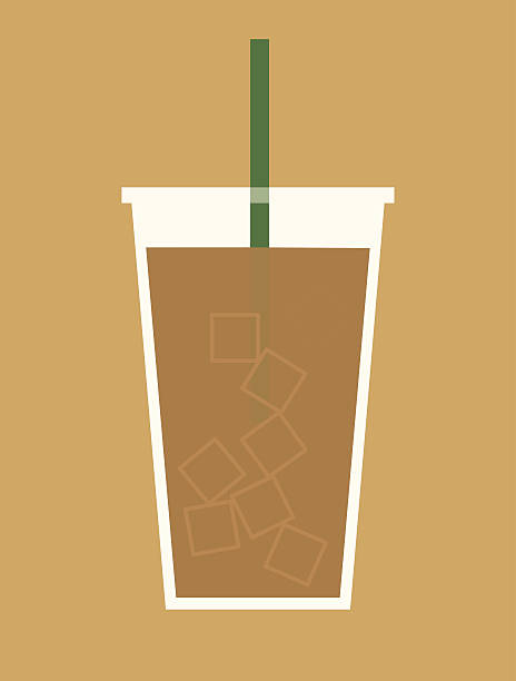 kawa mrożona - iced coffee stock illustrations