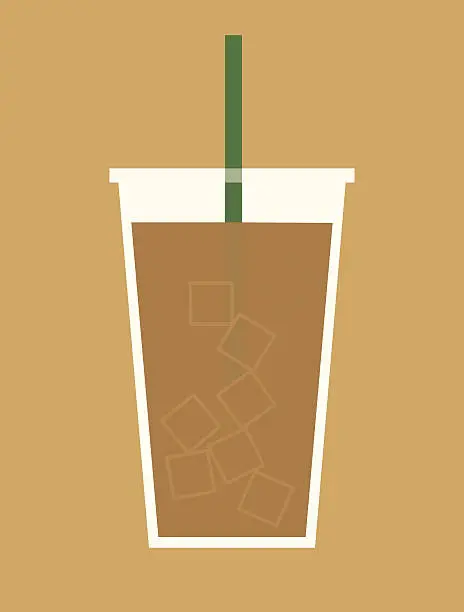 Vector illustration of Iced Coffee