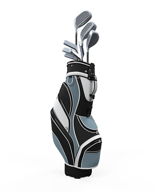 istock Golf clubs and Bag Isolated 488978575