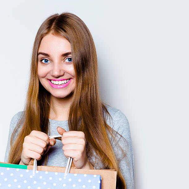 istock Happy Shopping Woman 488978879