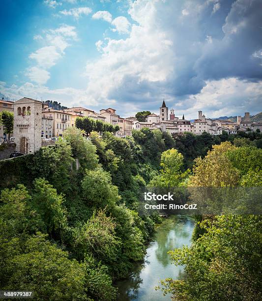 Italian Village Ascoli Piceno Vertical Stock Photo - Download Image Now - Ascoli Piceno, Italy, Marche - Italy