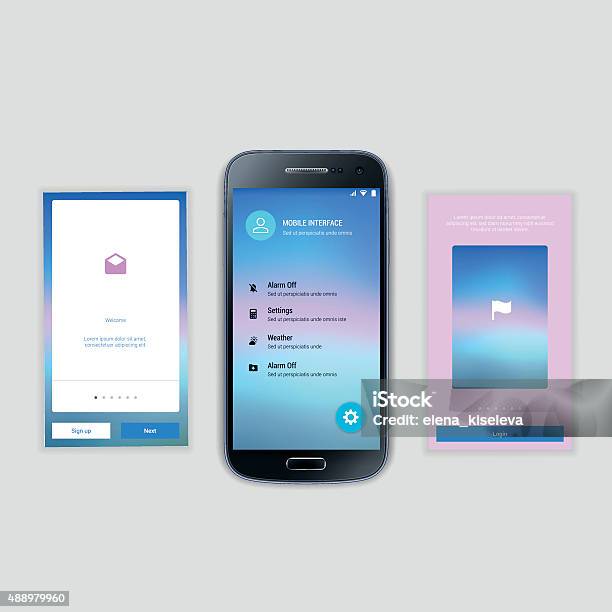 Mobile Screens User Interface Kit Modern User Interface Ux Ui Stock ...