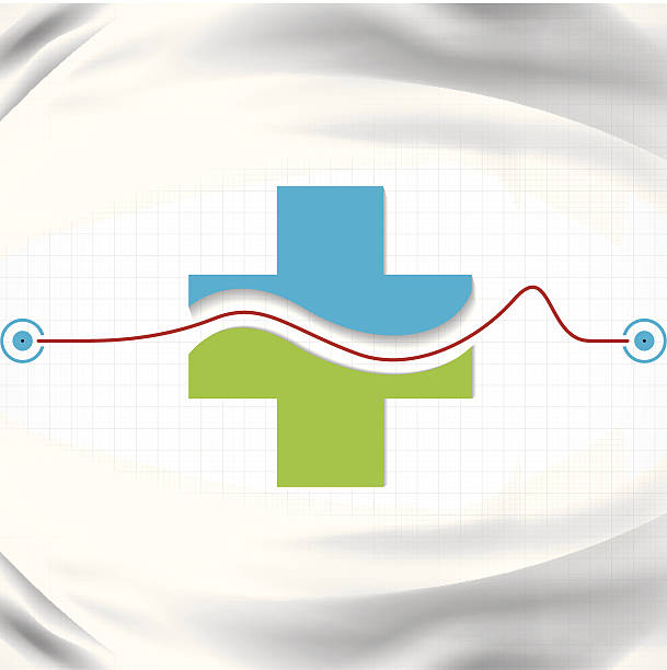 abstract blue grid медицинский фон зеленый - vitamin pill science symbol human heart stock illustrations