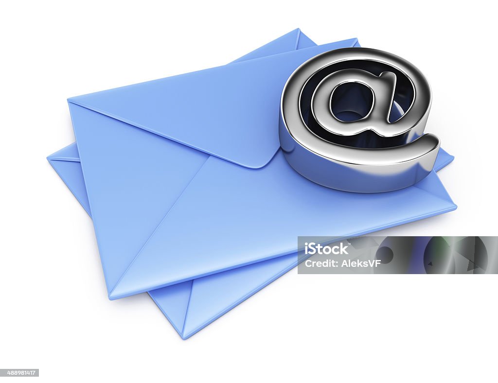 Envelopes e símbolo de e-mail - Royalty-free Branco Foto de stock