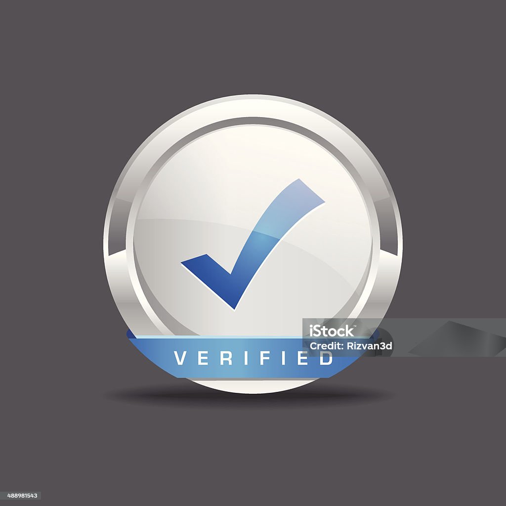 Verified Tick Mark Vector Button Verified Tick Mark Vector Button Web Button Blue stock vector