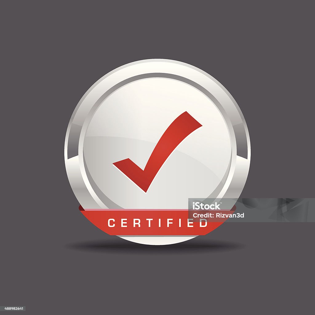 Certified Tick Mark Vector Button Certified Tick Mark Vector Button Web Button Check Mark stock vector