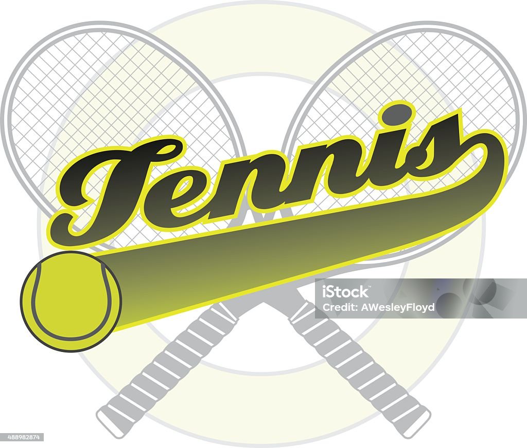 Tennis With Tail Banner Tennis With Tail Banner is an illustration of a tennis design with the word tennis with a tail banner for your own text, tennis ball and tennis rackets. 2015 stock vector