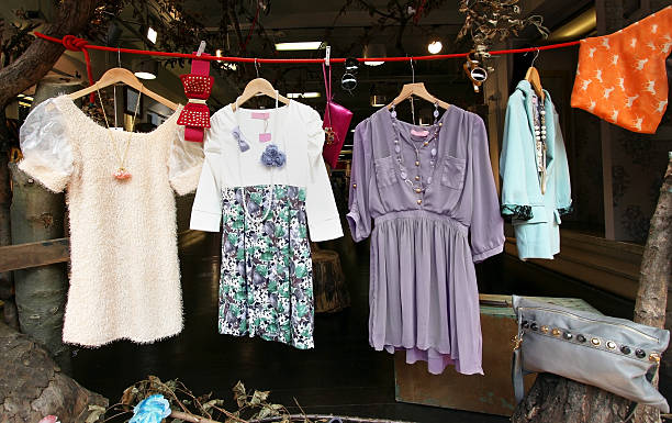 istock Vintage clothes market 488983168