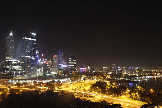 istock Perth City Skyline at Night from Kings Park 488985484