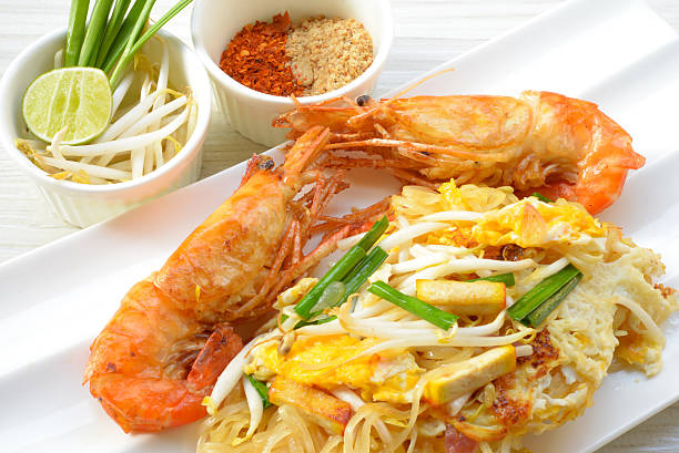 istock Thai food Pad thai , noodles with shrimp 488985652