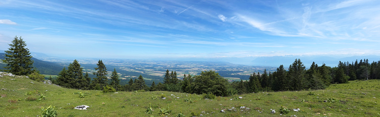 The Swiss Plateau (From the Jura mountain range) - canton de Vaud. In the background the lake of Geneva.
