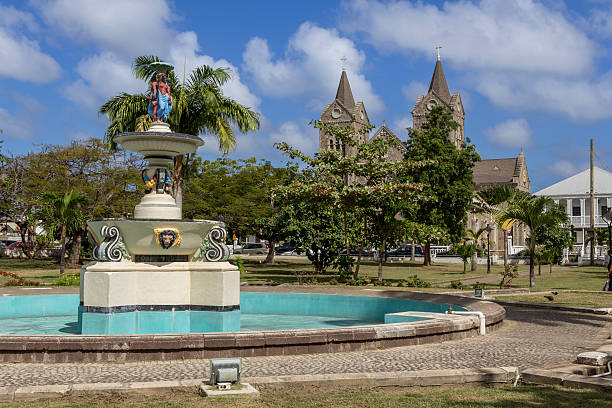 Independence Square at St. Kitts stock photo