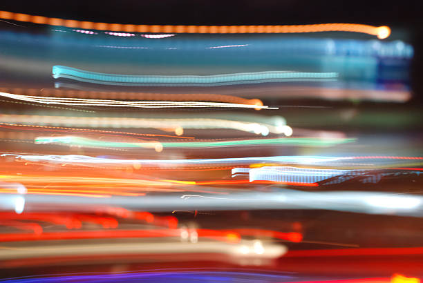 istock Street and Traffic light at night 488989060