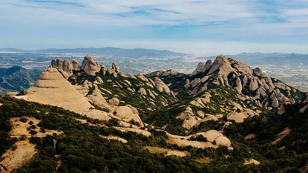 Landscape of Montserrat from the peak of Sant Jeroni.