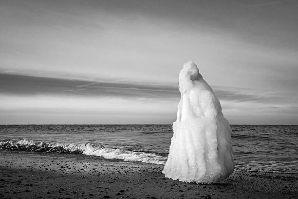 Winter on shore of the Baltic Sea.