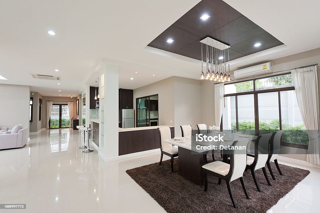 Modern dining room Architecture Stock Photo