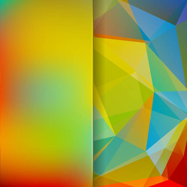 istock abstract background consisting of blue, green, yellow, red triangles 489000312