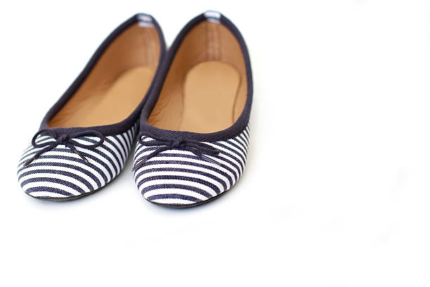 istock Striped shoes on white background 489002001