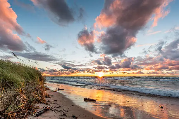 Photo of Lake Huron Beach at Sunset