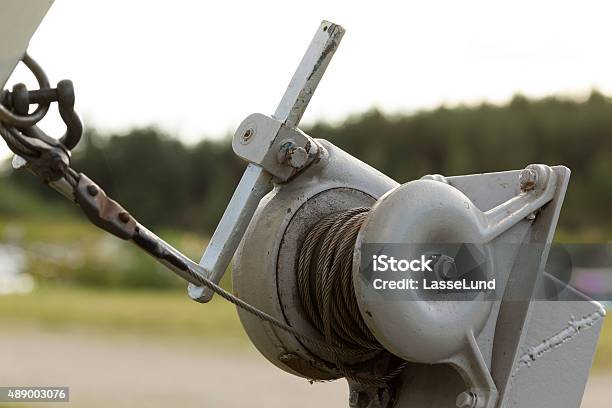 Winch For Boats Stock Photo - Download Image Now - 2015, Assistance, Cable Winch