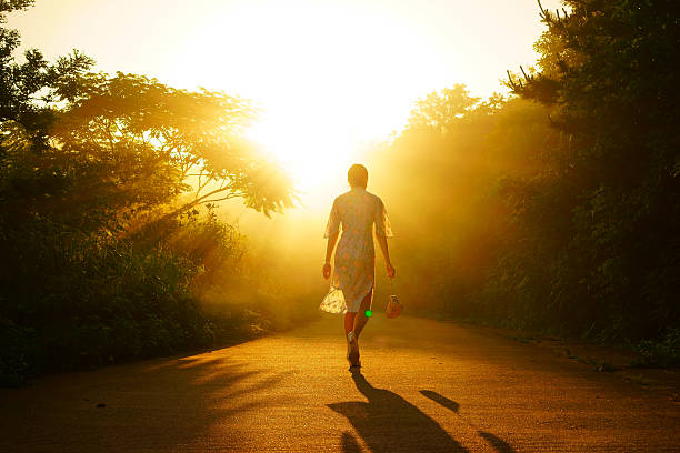 istock Woman walks the trail 489003250